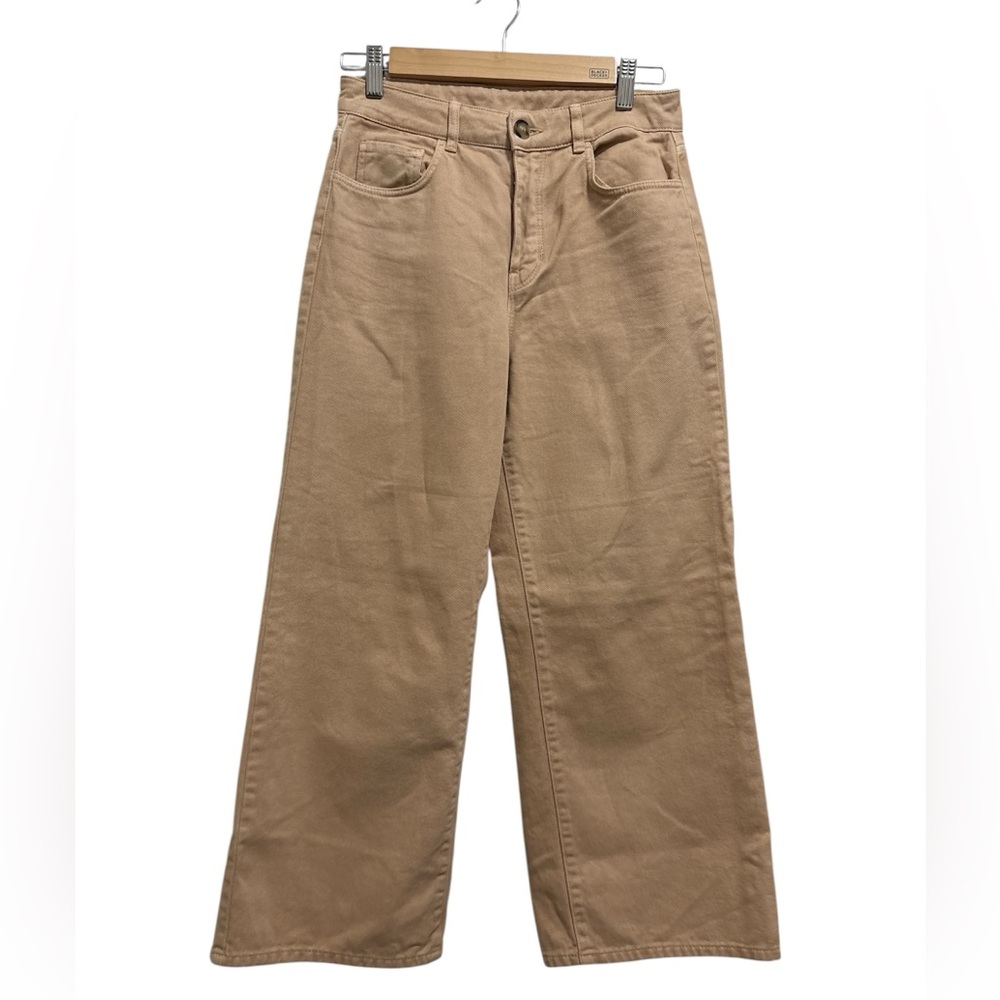 Massimo Dutti Tan Flare Jeans